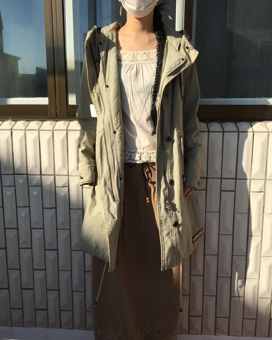 Stitch point high neck filed jacket 상품이미지10