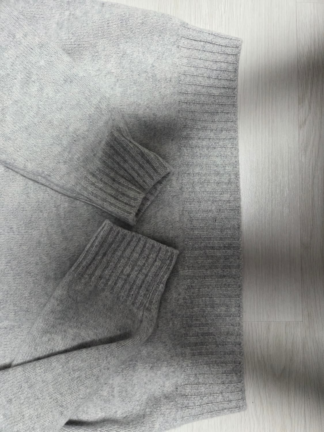 유니온블루 니트 v2 L 멜란지그레이 상품이미지2