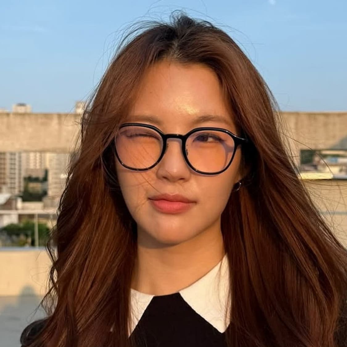 안효섭 뿔테 안경 하이스터 Burns(번즈)  빈티지무드 안경 상품이미지3