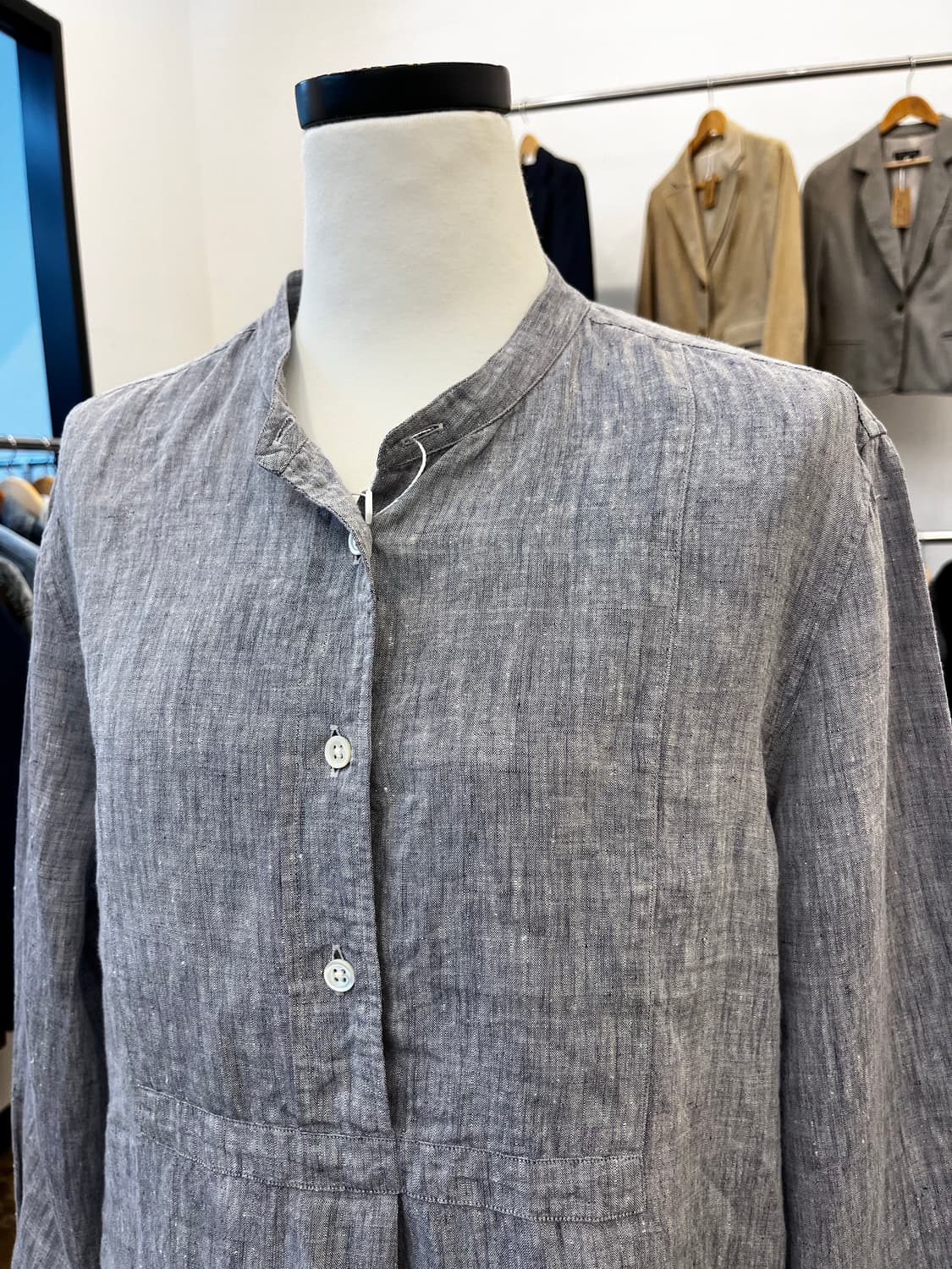 마가렛호웰 하프 버튼 린넨 셔츠 상품이미지3