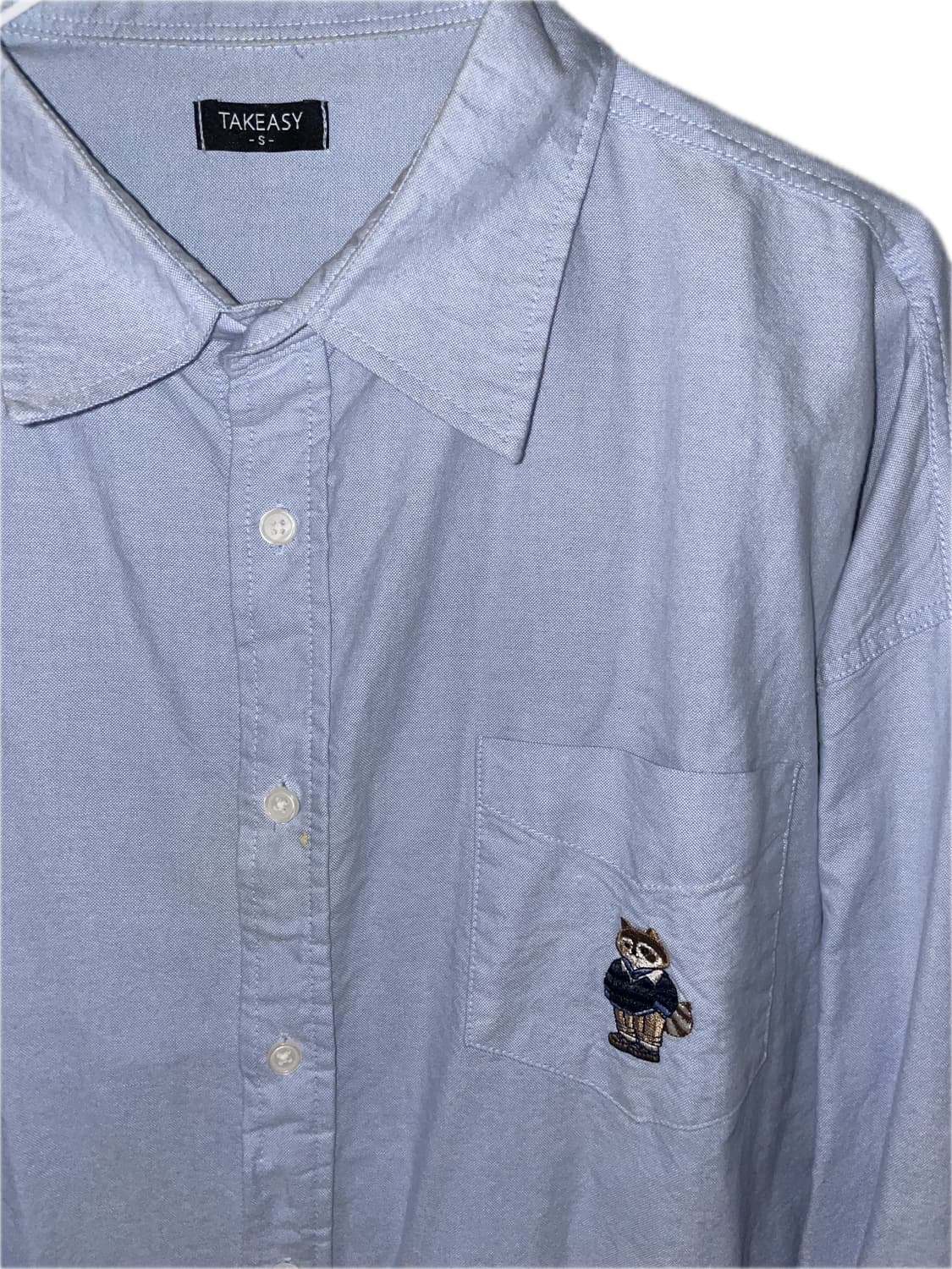 스카이블루 오버핏 셔츠 상품이미지1