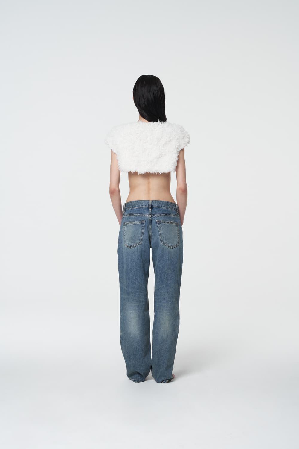 세틀포문 셋포문 슬리브리스 퍼 자켓 아이보리 상품이미지2