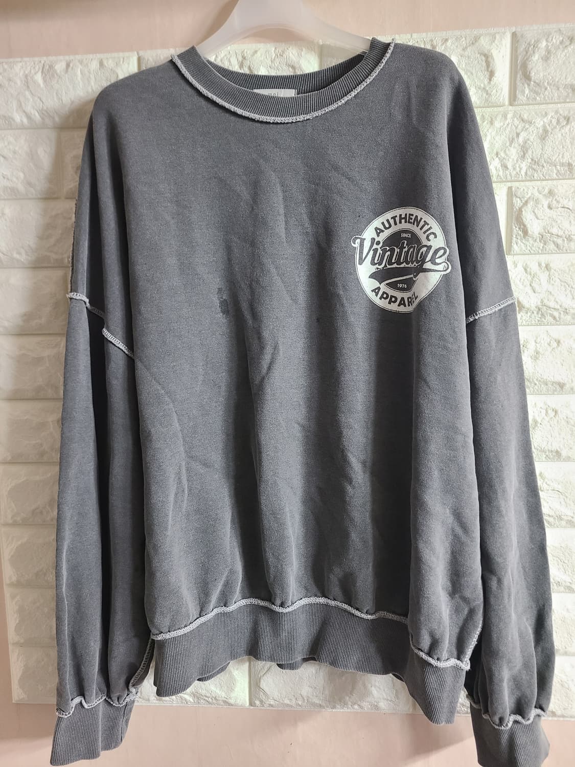 빈티지 오바로크 맨투맨 티셔츠(라지) 상품이미지1