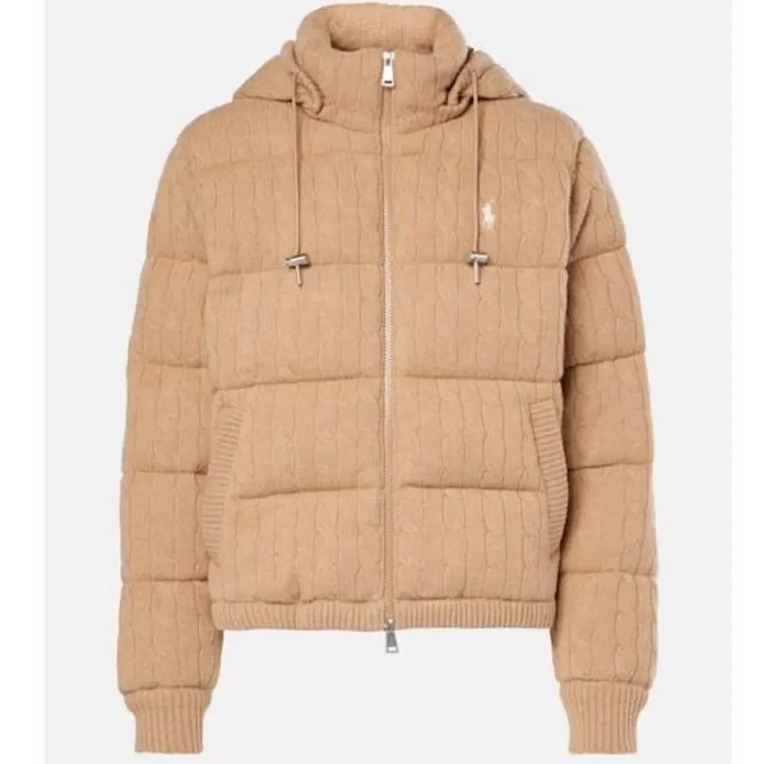 폴로랄프로렌 케이블 니트 울 캐시미어 다운 자켓 패딩 카멜 상품이미지1