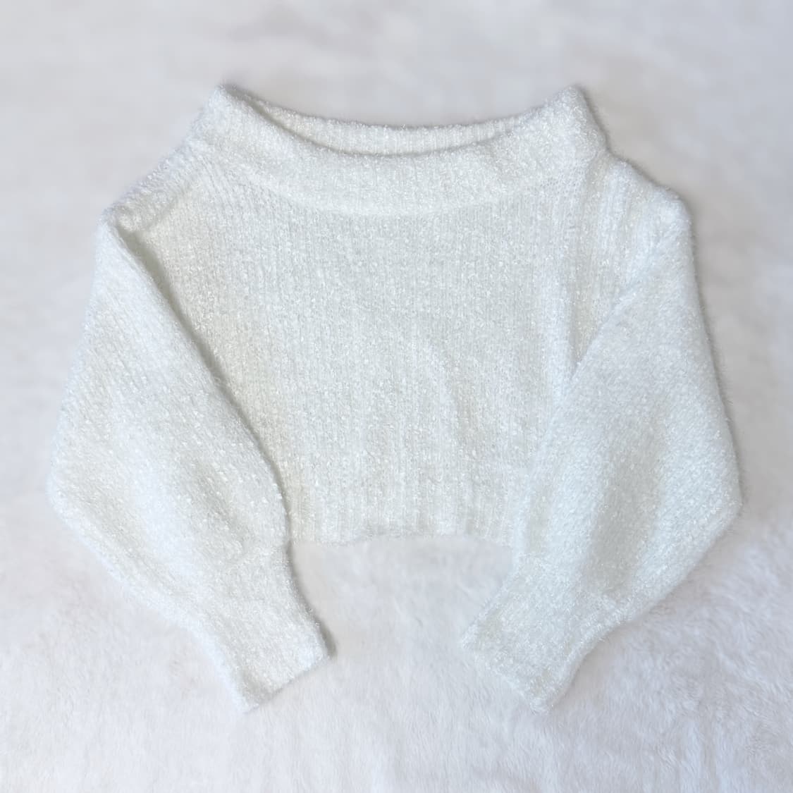 RIENDA 히메갸루 오네갸루 달천깔 바닐라 크롭 니트 ≽^•⩊•^≼ 상품이미지1