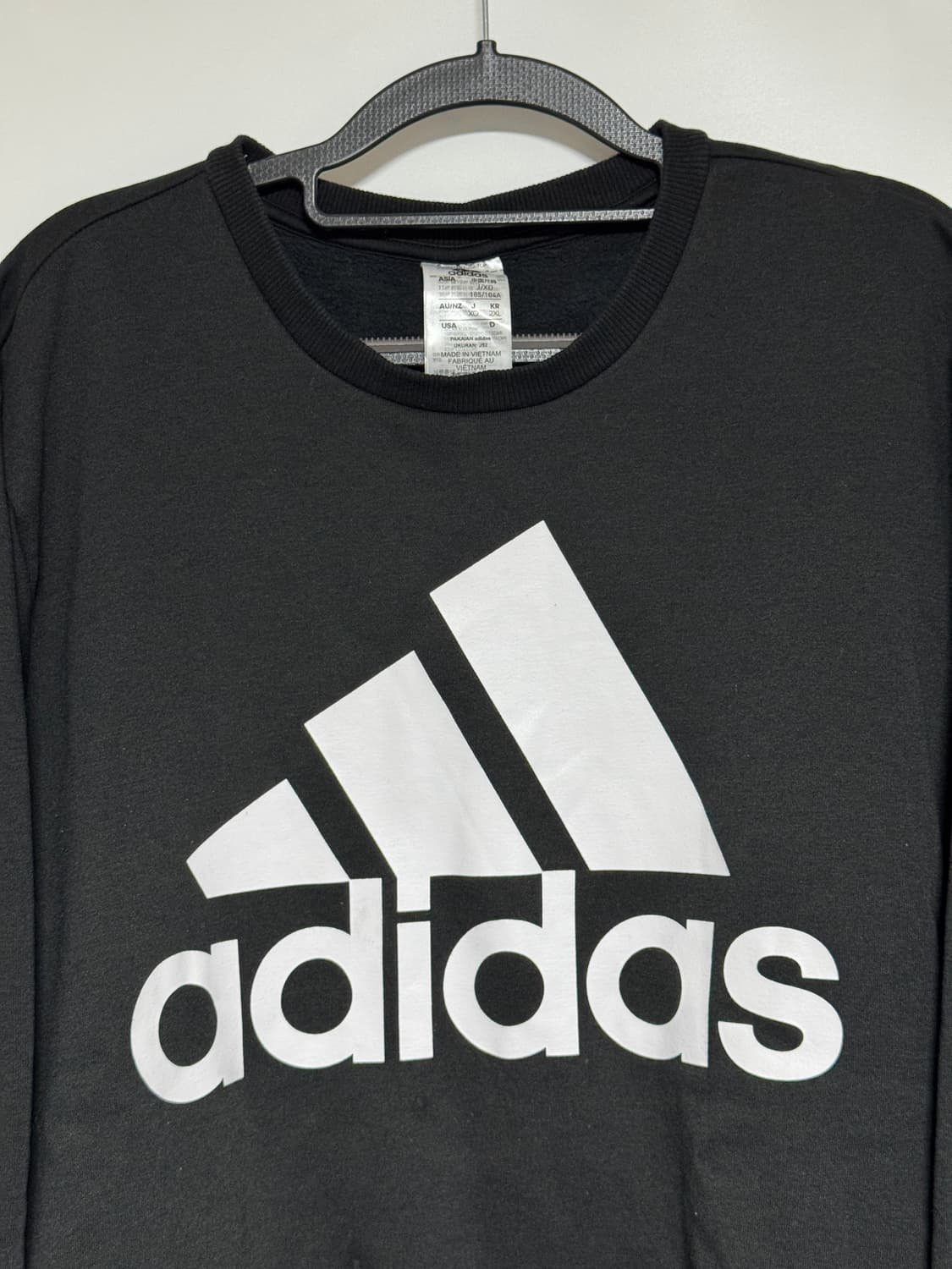 아디다스 빅로고 맨투맨 블랙 2XL 상품이미지2