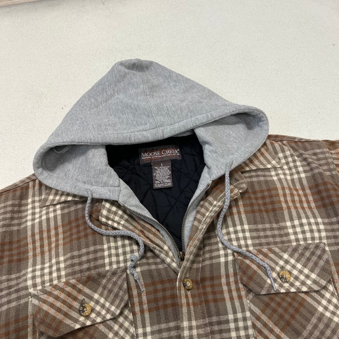 MOOSE CREEK 체크누빔후드집업 상품이미지2