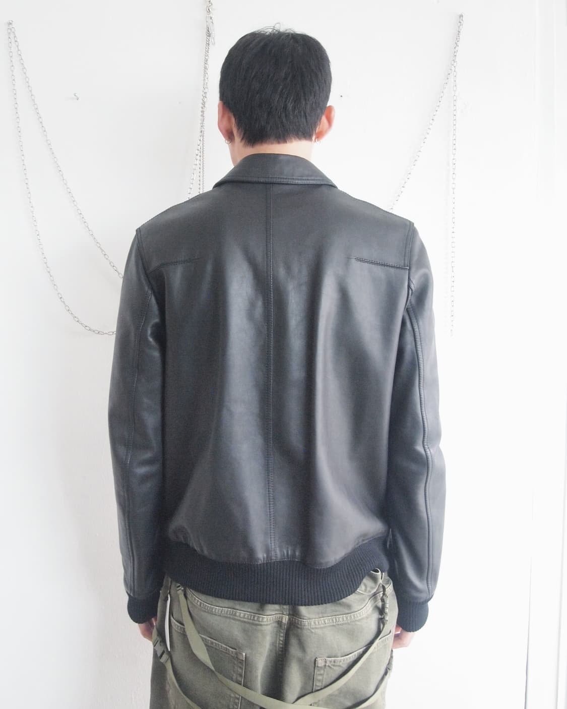 [54] 디올 옴므 aw09 런웨이 램스킨 레더자켓 상품이미지2