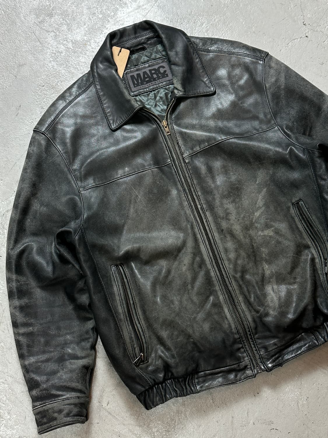 90's 빈티지 레더 봄버 자켓 빈티지 레더 자켓 상품이미지5