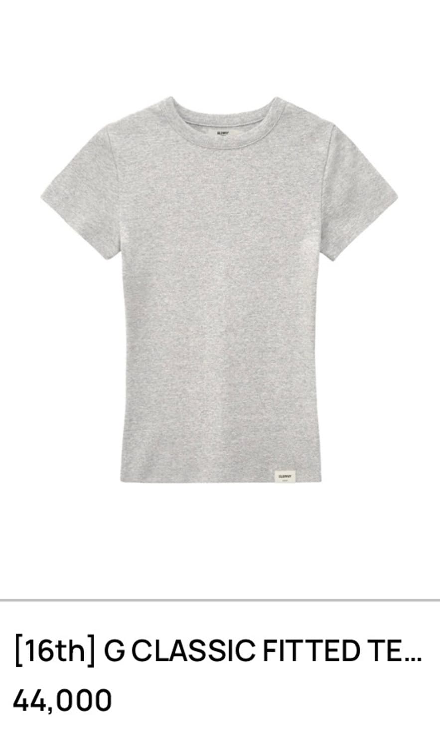 새상품) 글로니 반팔 G CLASSIC FITTED TEE (MELANG 상품이미지1