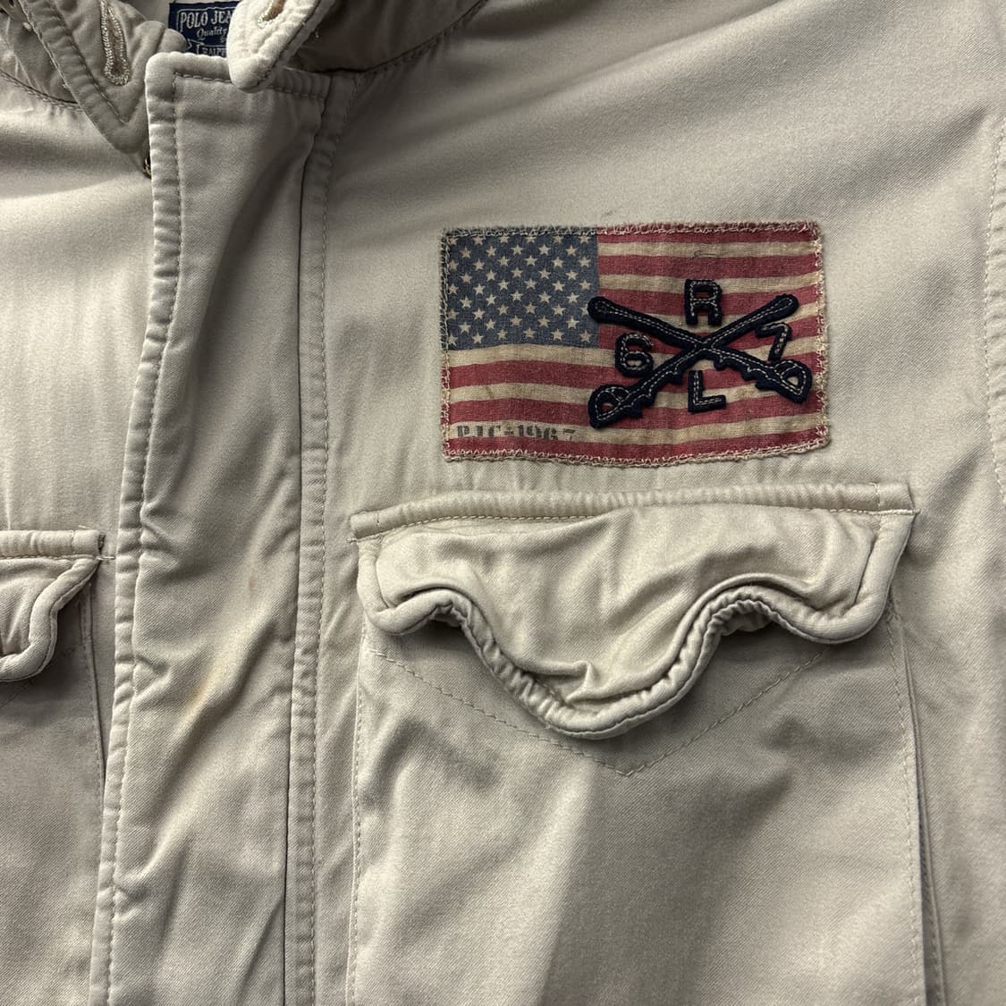 00s 폴로진스 아메리칸 플래그 패치 M-65 필드자켓 N1141 상품이미지6