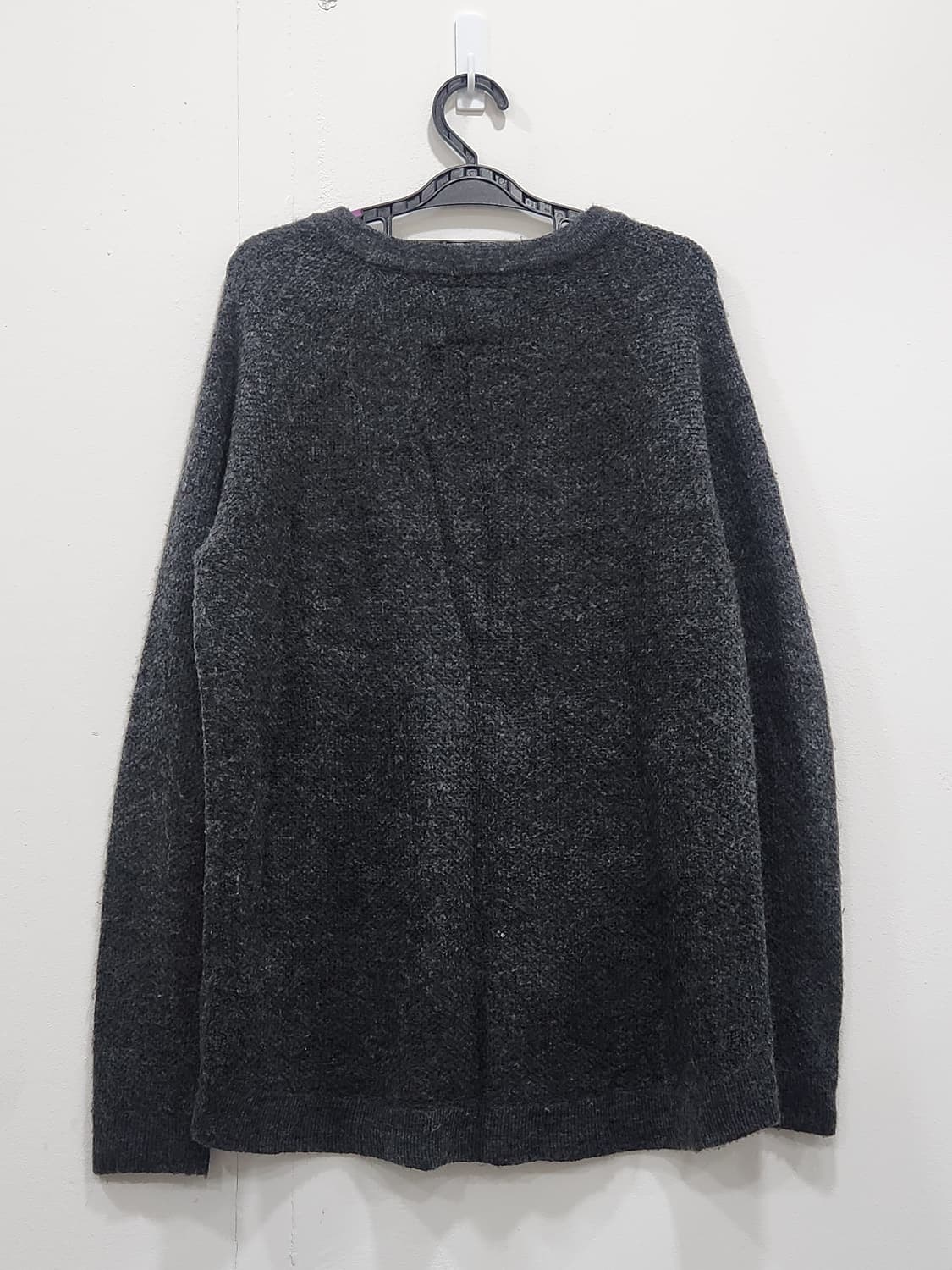 [M] 아베크롬비 넥 지퍼 라운드 니트 여성 M 다크그레이 상품이미지2