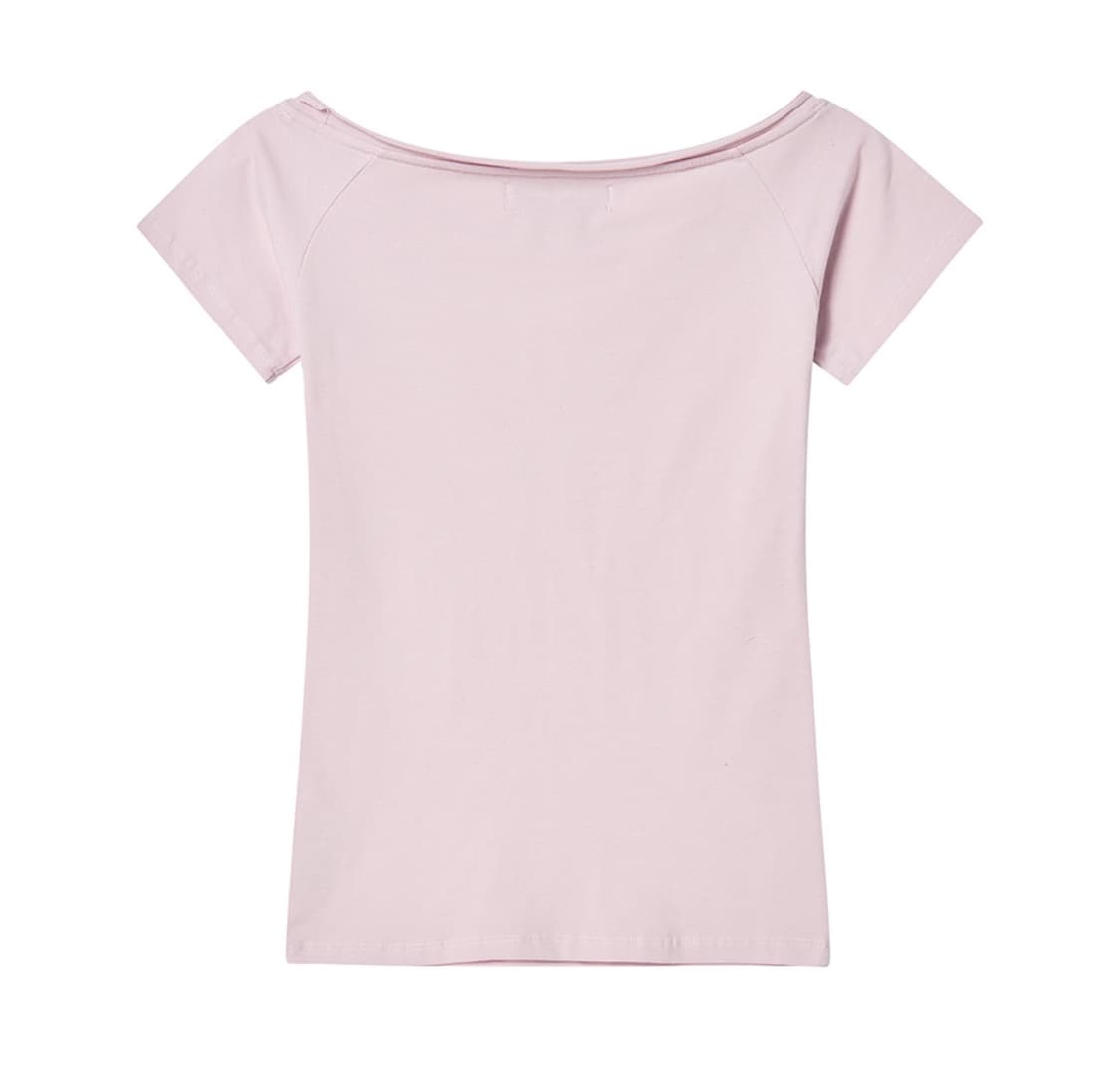 LETTERING ONE OFF SHOULDER SHORT SLEEVE  상품이미지6