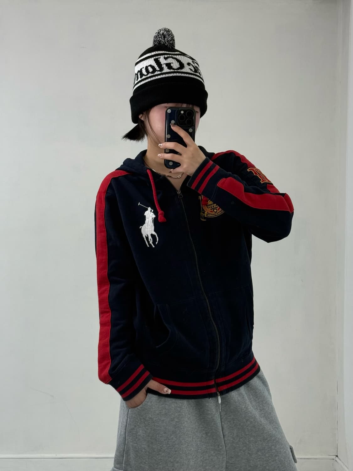 폴로 빅포니 네이비 후드집업 상품이미지5