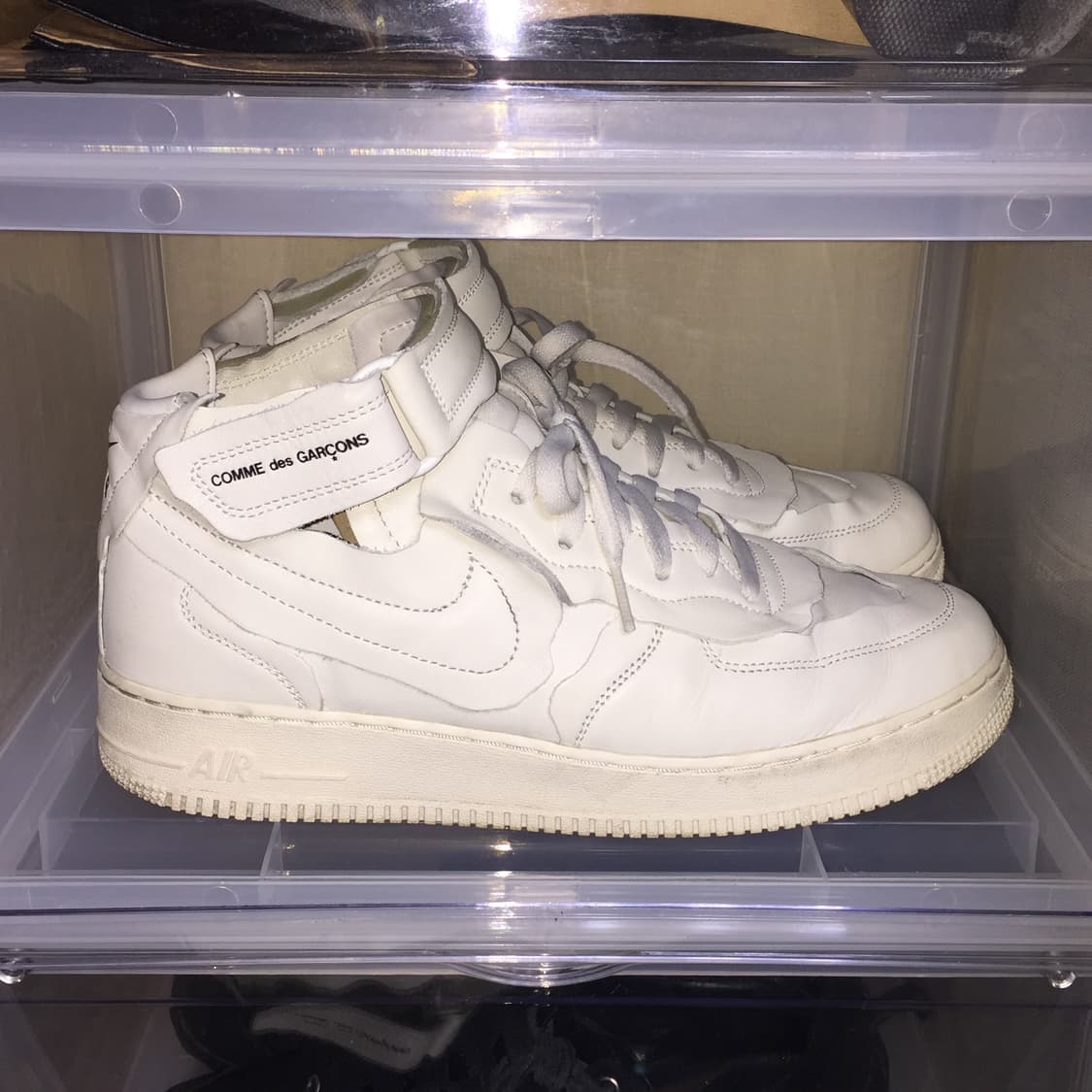 [280] 꼼데가르송 옴므 플러스 나이키 에어포스1 화이트 상품이미지4