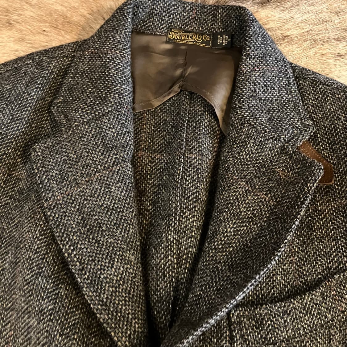 R.R.L 엘보우 패치 3B 울 트위드 스포츠 코트 M 상품이미지2