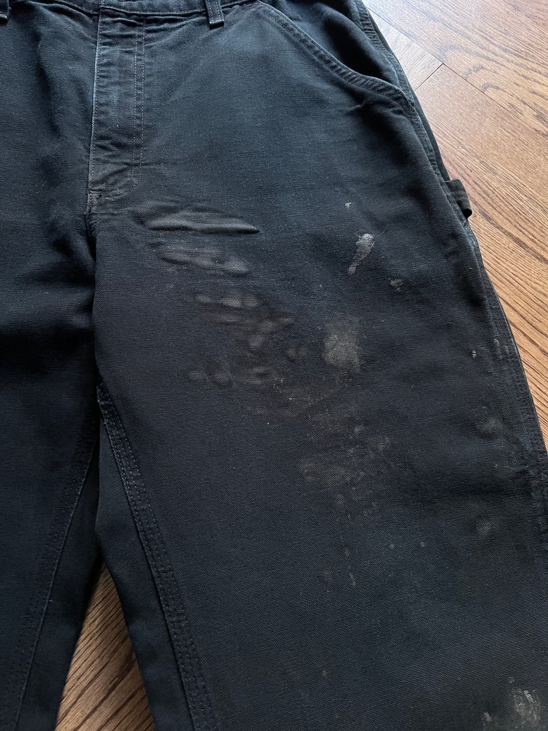 [34]칼하트 USA 더티워싱 블랙 싱글니 카펜터 워크팬츠 상품이미지4