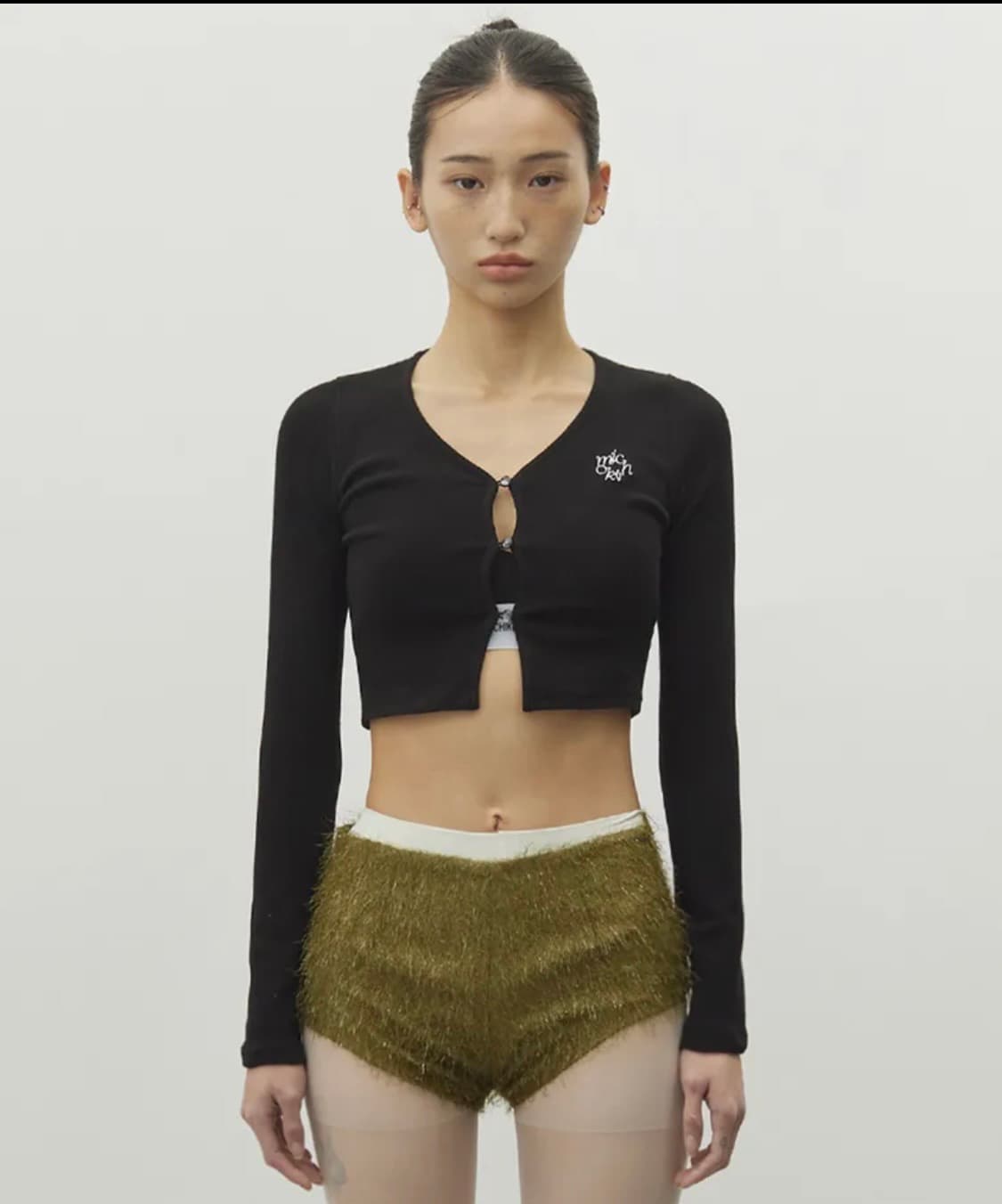 미치코런던 크롭 가디건 블랙 S 상품이미지2