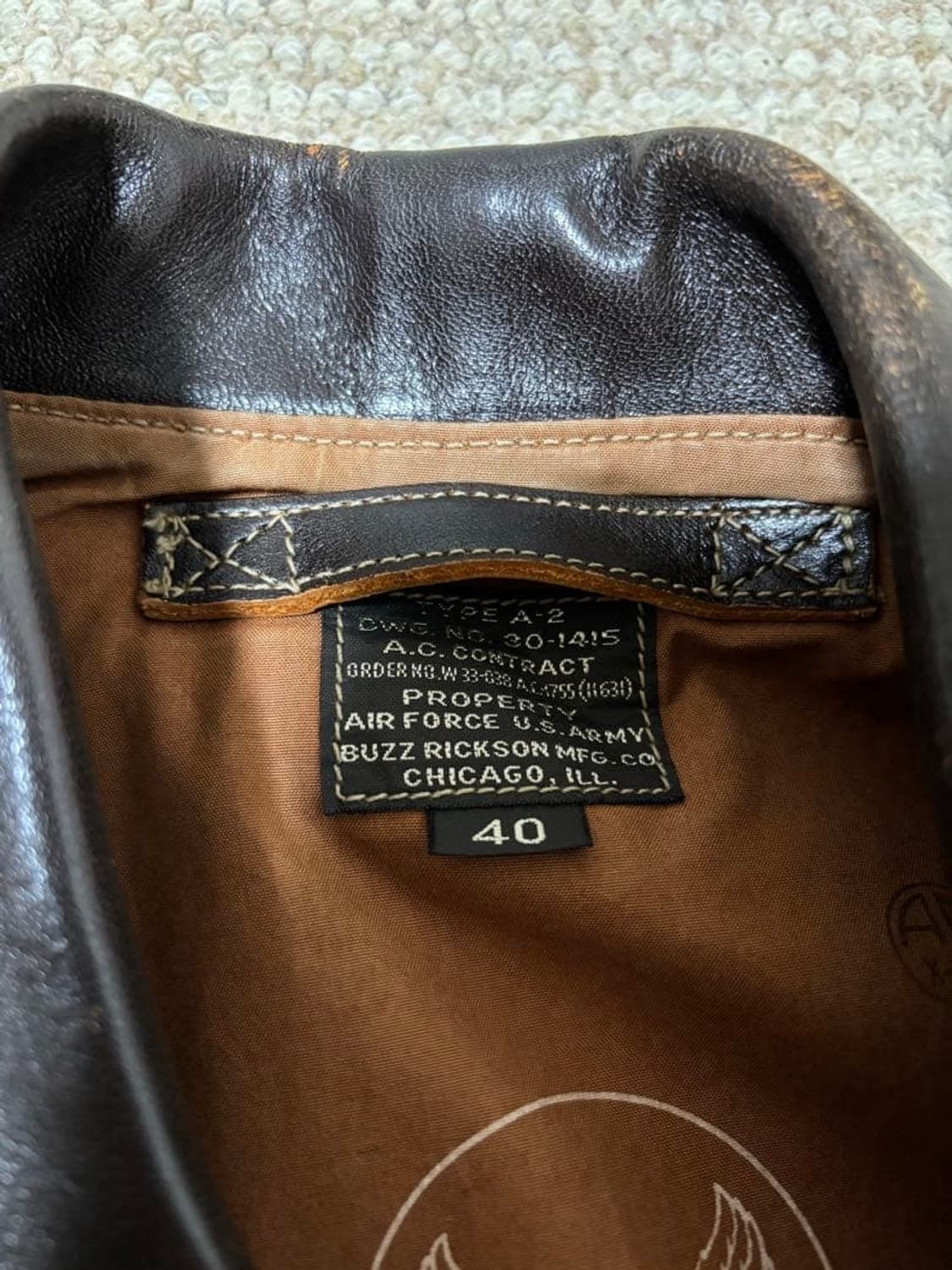(40) 버즈릭슨 a-2 가죽자켓 상품이미지3