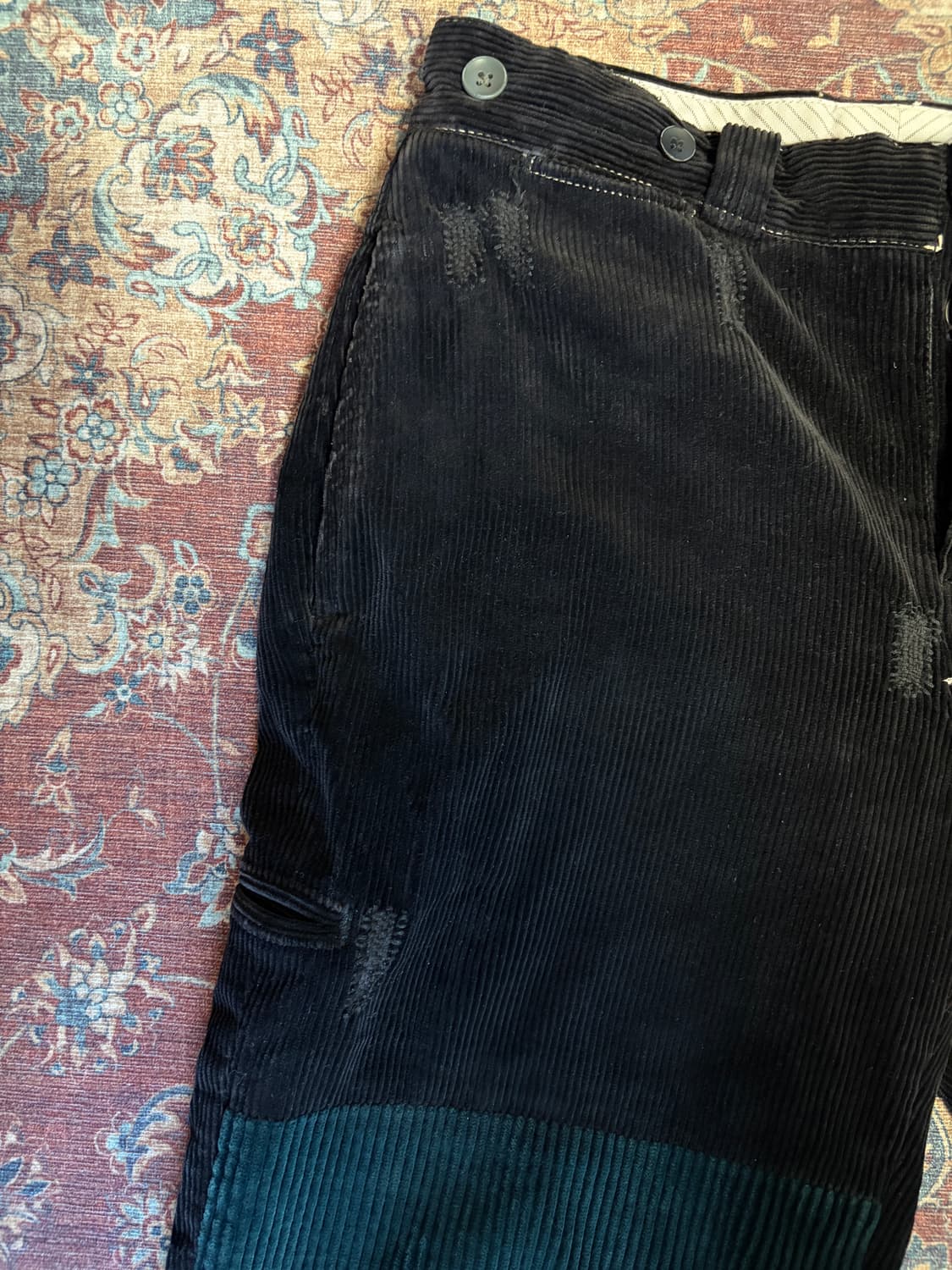 폴로 블랙 패치워크 코듀로이 팬츠 상품이미지3