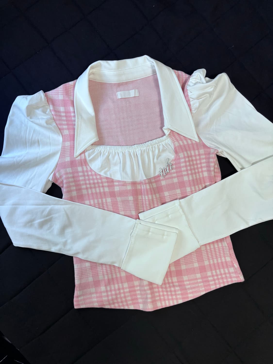 TOH Dolly blouse 티오에이치 돌리 탑 peach gum 상품이미지2