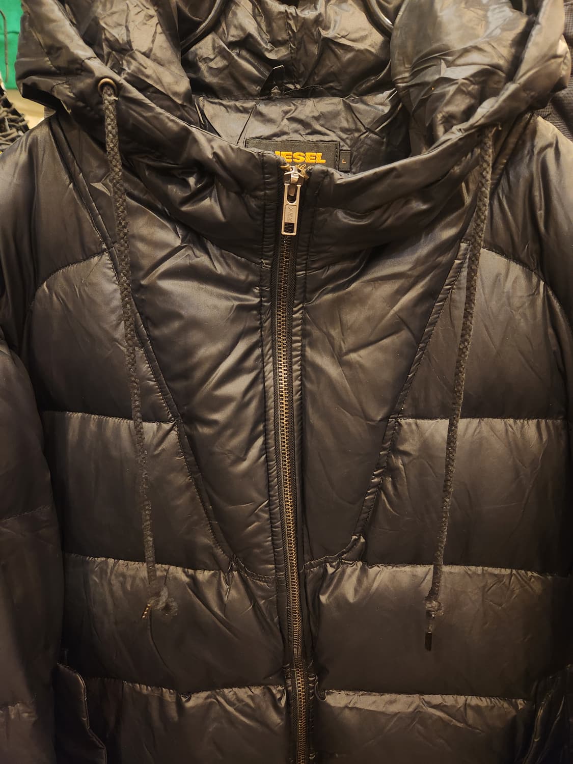 디젤 블랙 골드 패딩 상품이미지3