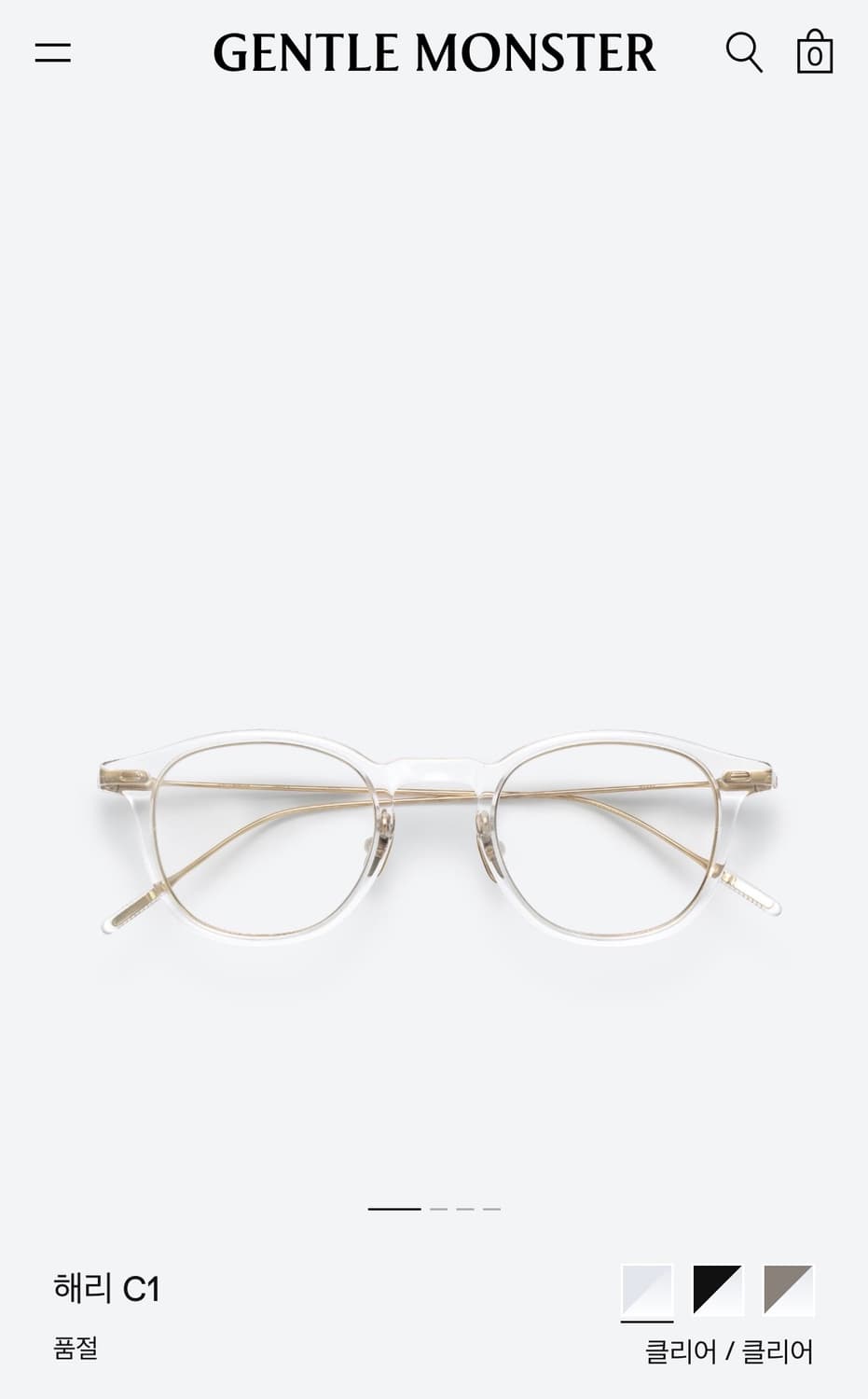 젠틀몬스터 해리 C1 클리어 상품이미지1