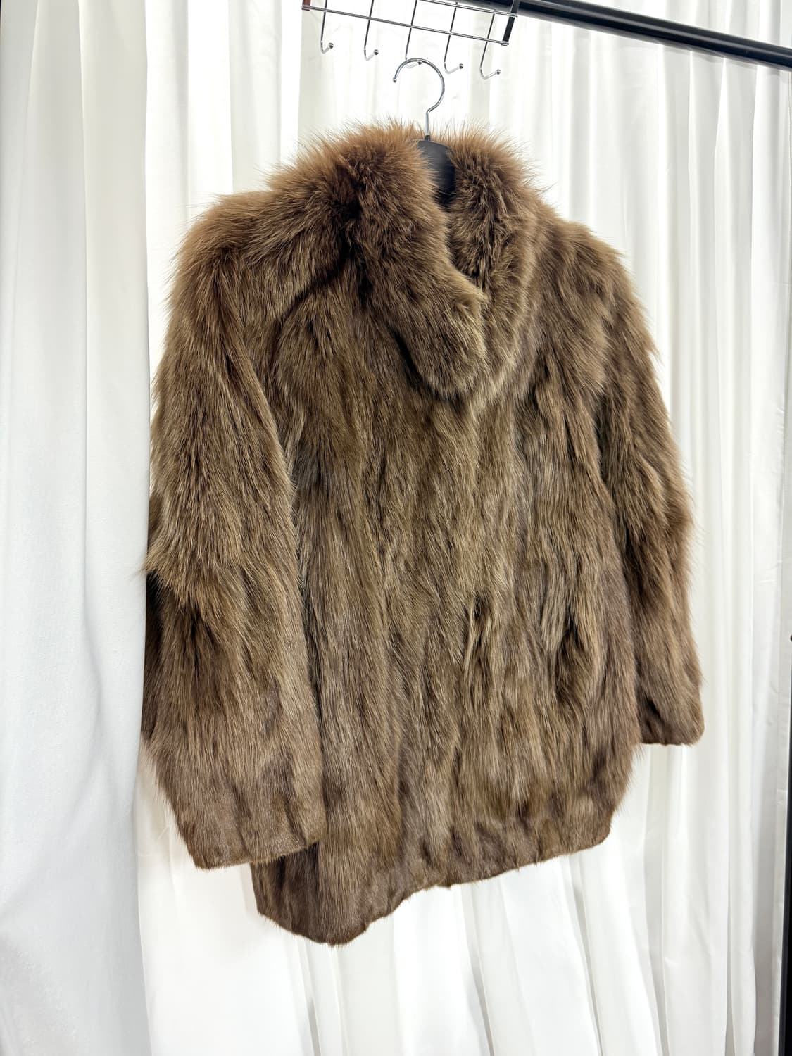 Fox fur jacket (brown) 상품이미지1