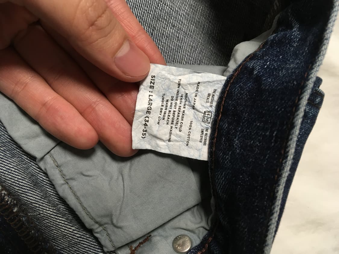 엔즈앤드민즈 5포켓 워시드 데님 인디고 (사이즈L) 상품이미지4