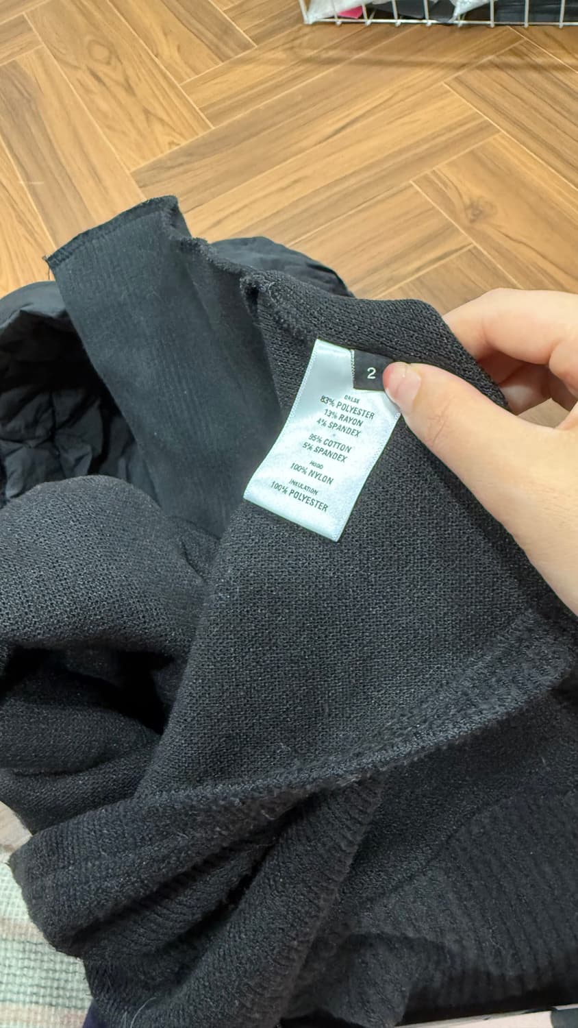 혜인서 패딩후드 원피스 블랙 상품이미지5