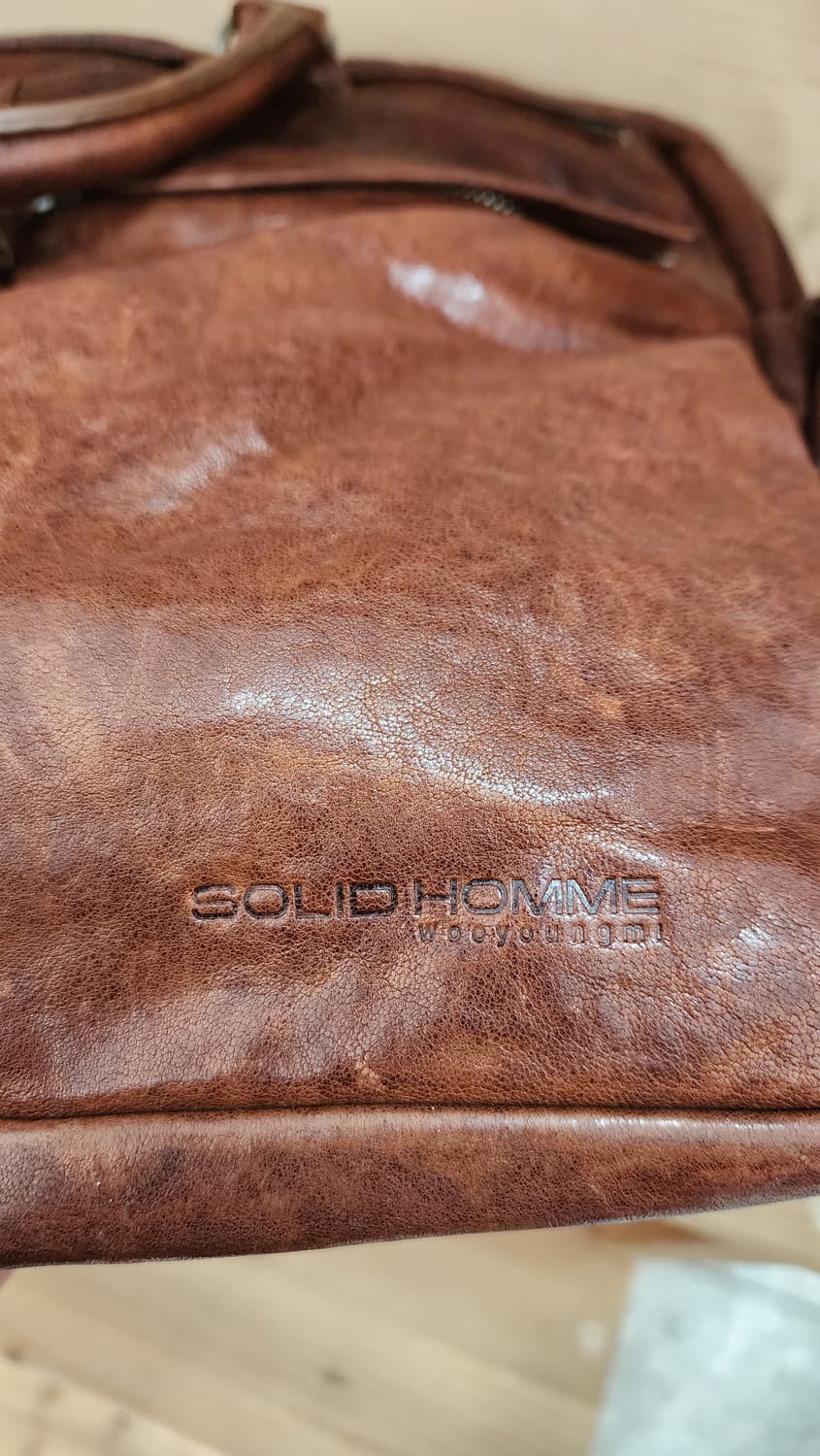 솔리드 옴므 우영미 브라운 가죽 서류가방 상품이미지6