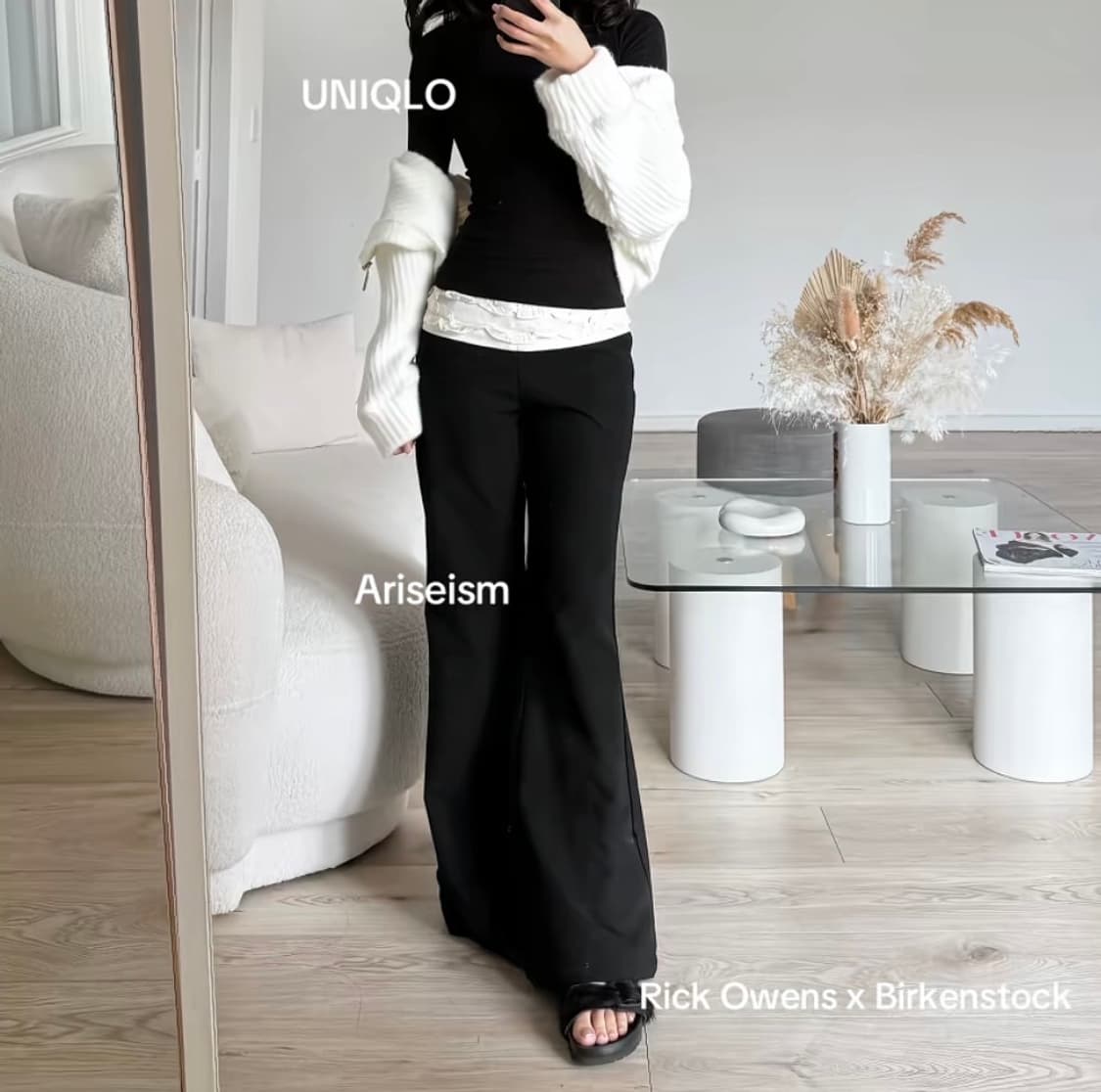 Ariseism Ollie pants 로우라이즈 프릴 부츠컷 슬랙스 상품이미지5