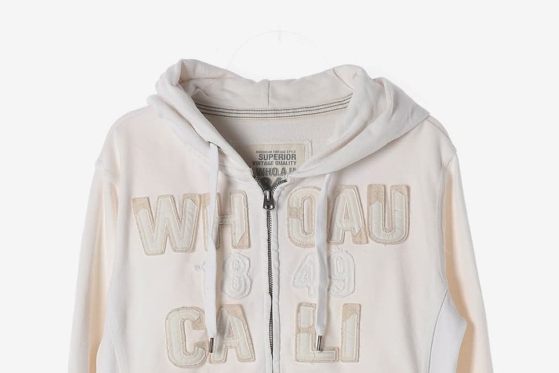 후아유 캘리포니아 아플리케 로고 후드집업 L 상품이미지3