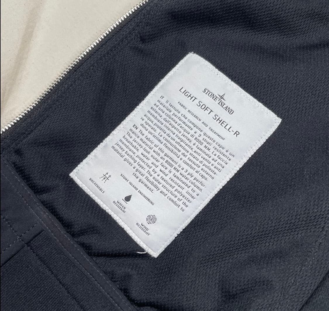 스톤 아일랜드 라이트 소프트 쉘 후드 바람막이 집 업 자켓 져지 상품이미지7