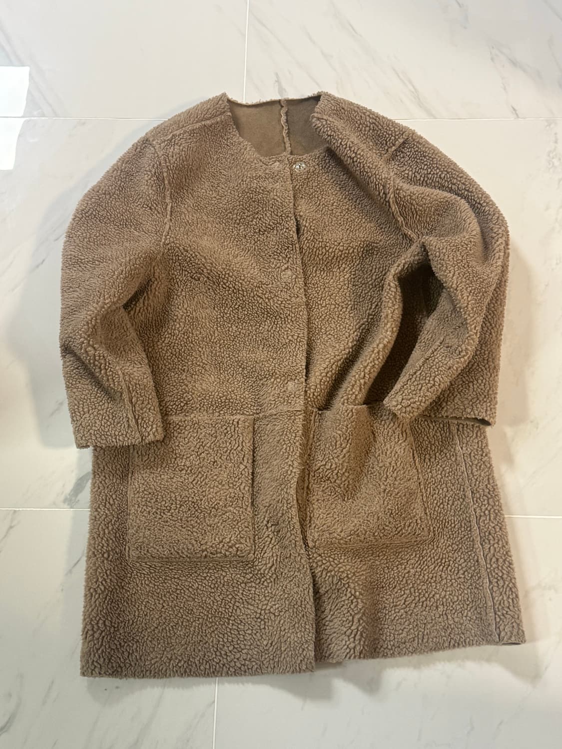 h&m 리버시블 무스탕 플리스 하프코트  상품이미지2