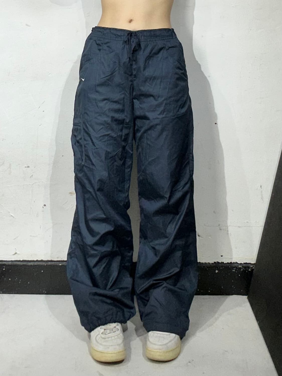 나이키 00s 네이비 스몰 스우시 힙합 댄스 트랙 팬츠 추리닝 바지 L 상품이미지2