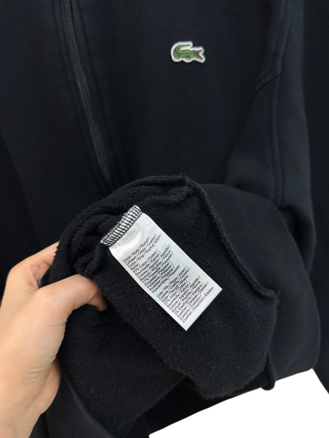 라코스테 코튼집업 블랙 (XXL) 상품이미지8