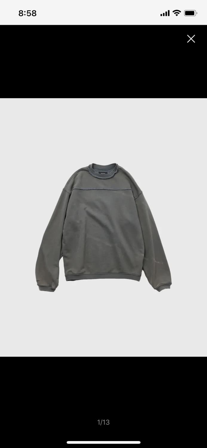 999후머니티 빈티지 다잉 맨투맨 상품이미지1