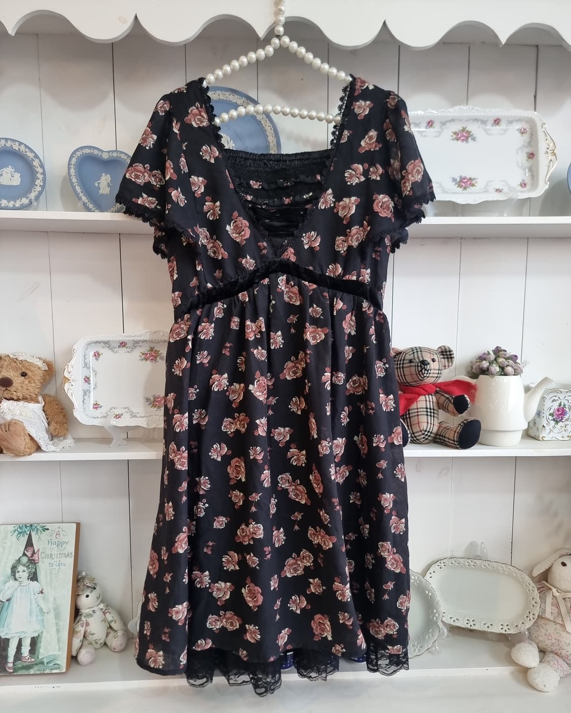 (axes femme, 액시즈팜) 로즈 플라워 레이스 원피스 상품이미지5