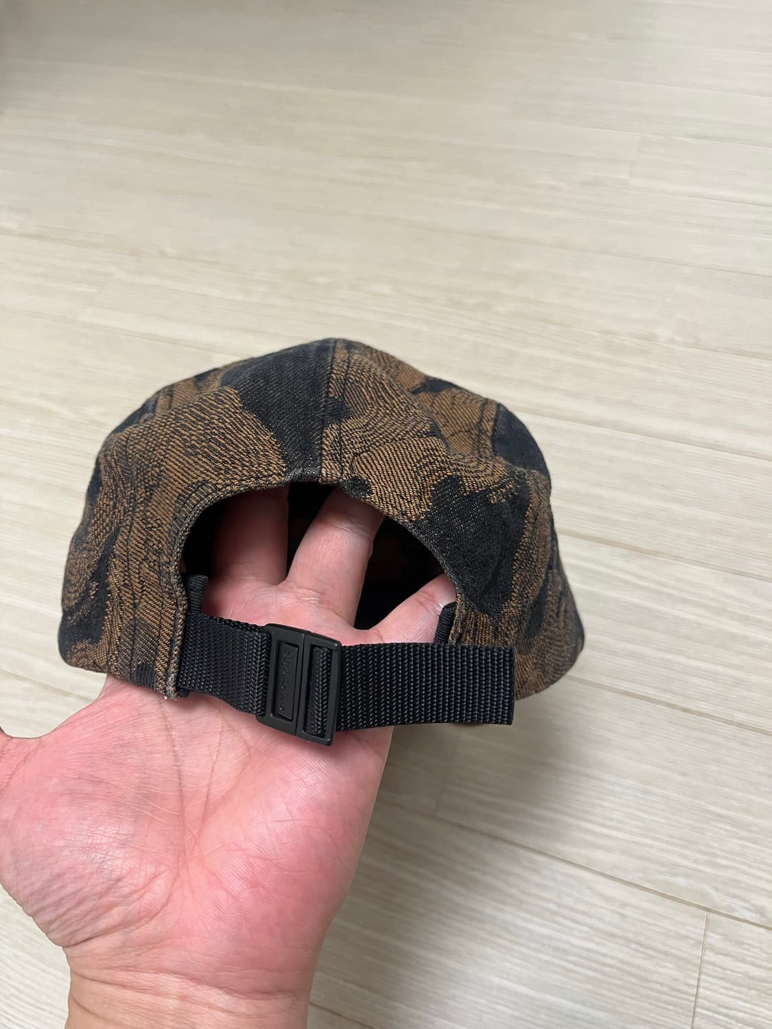 [정품] 슈프림 자카드 캠프캡 워시드 블랙 상품이미지2