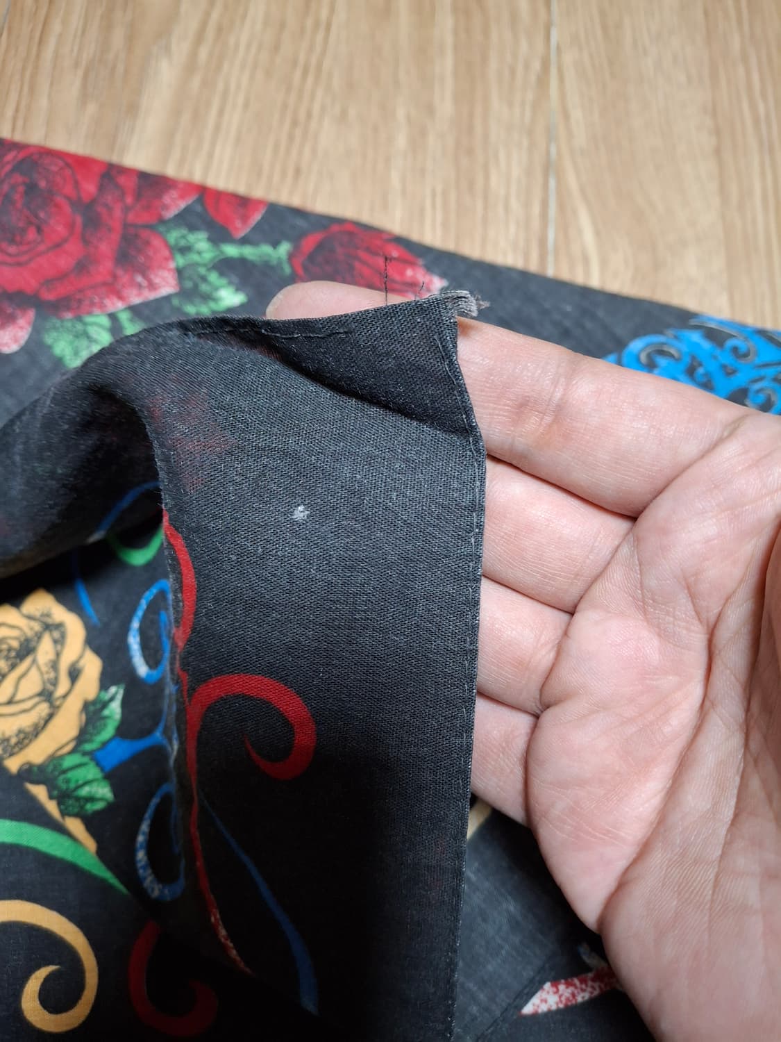 80s90s 할리데이비슨 장미 반다나 상품이미지4