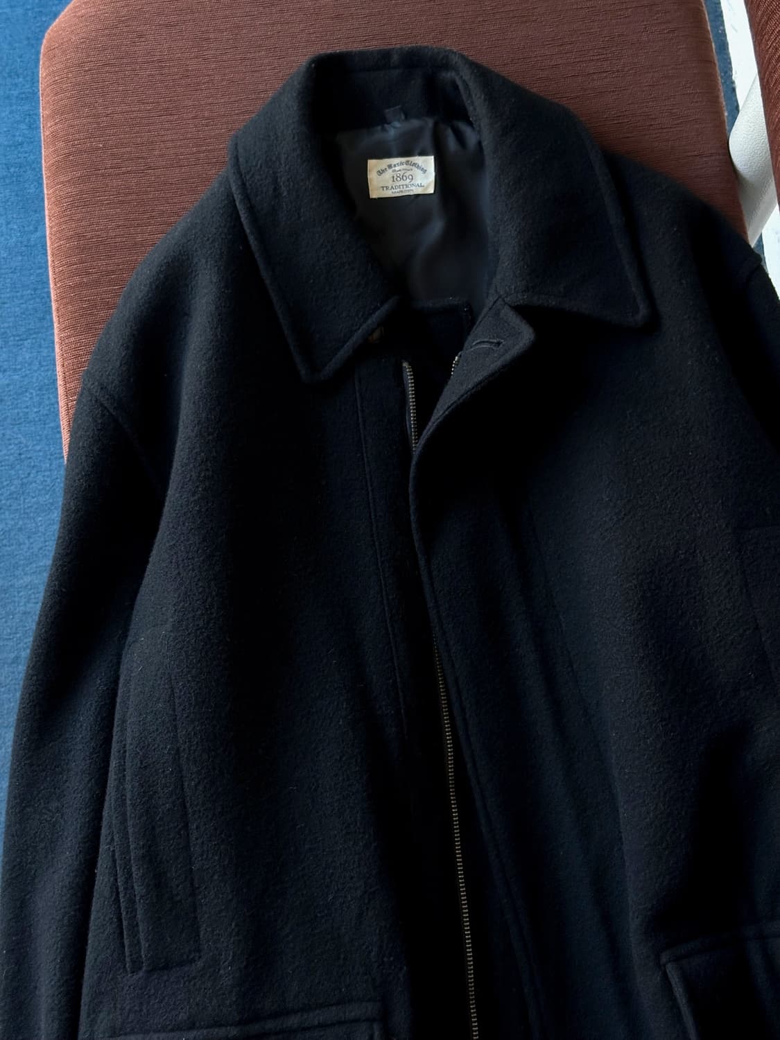 Brushed wool design zip single coat 상품이미지6