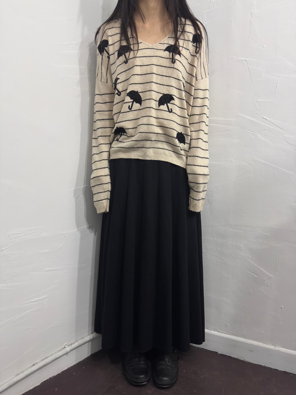 lolotas&l umbrella stripe knit top 상품이미지3