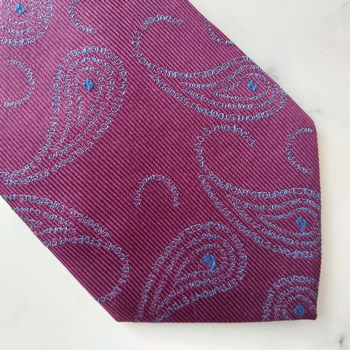 듀퐁 실크 퍼플 페이즐리 넥타이 8.1cm A+등급 K2157
 상품이미지7