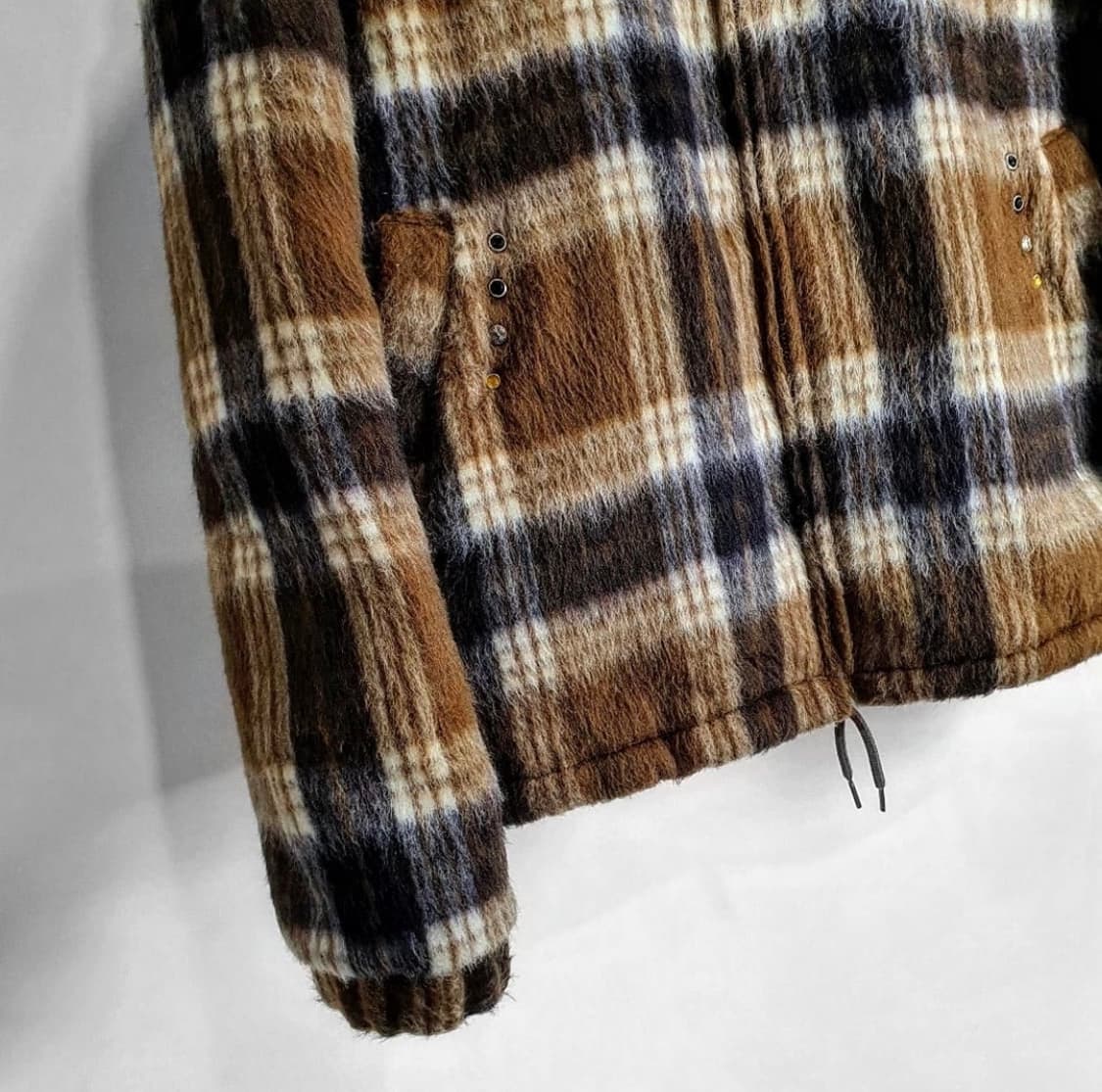 gakihara 체크 패딩 블루종 상품이미지3