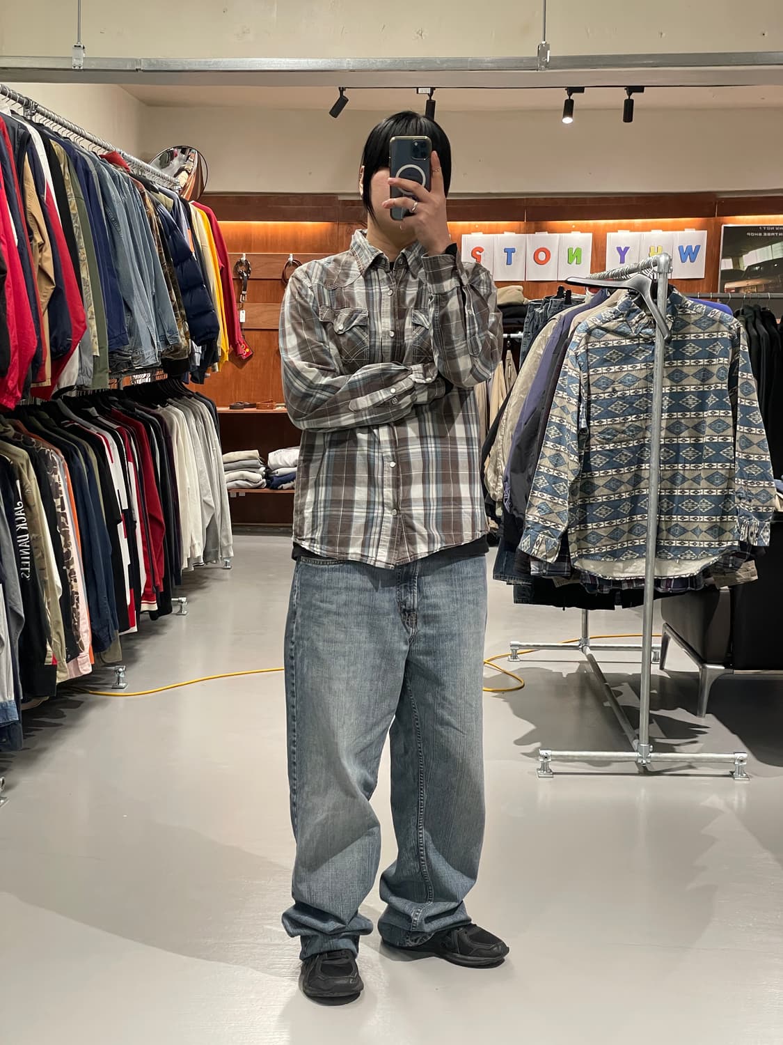 빈티지 웨스턴 체크 셔츠   상품이미지5