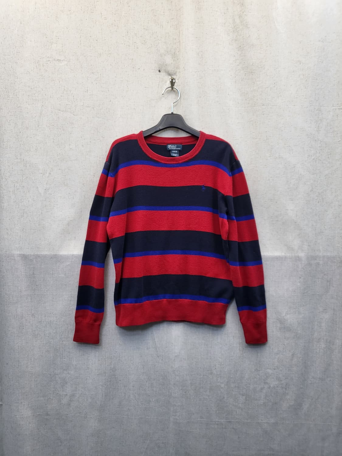 폴로 랄프로렌 스트라이프 니트 레드 네이비 상품이미지1