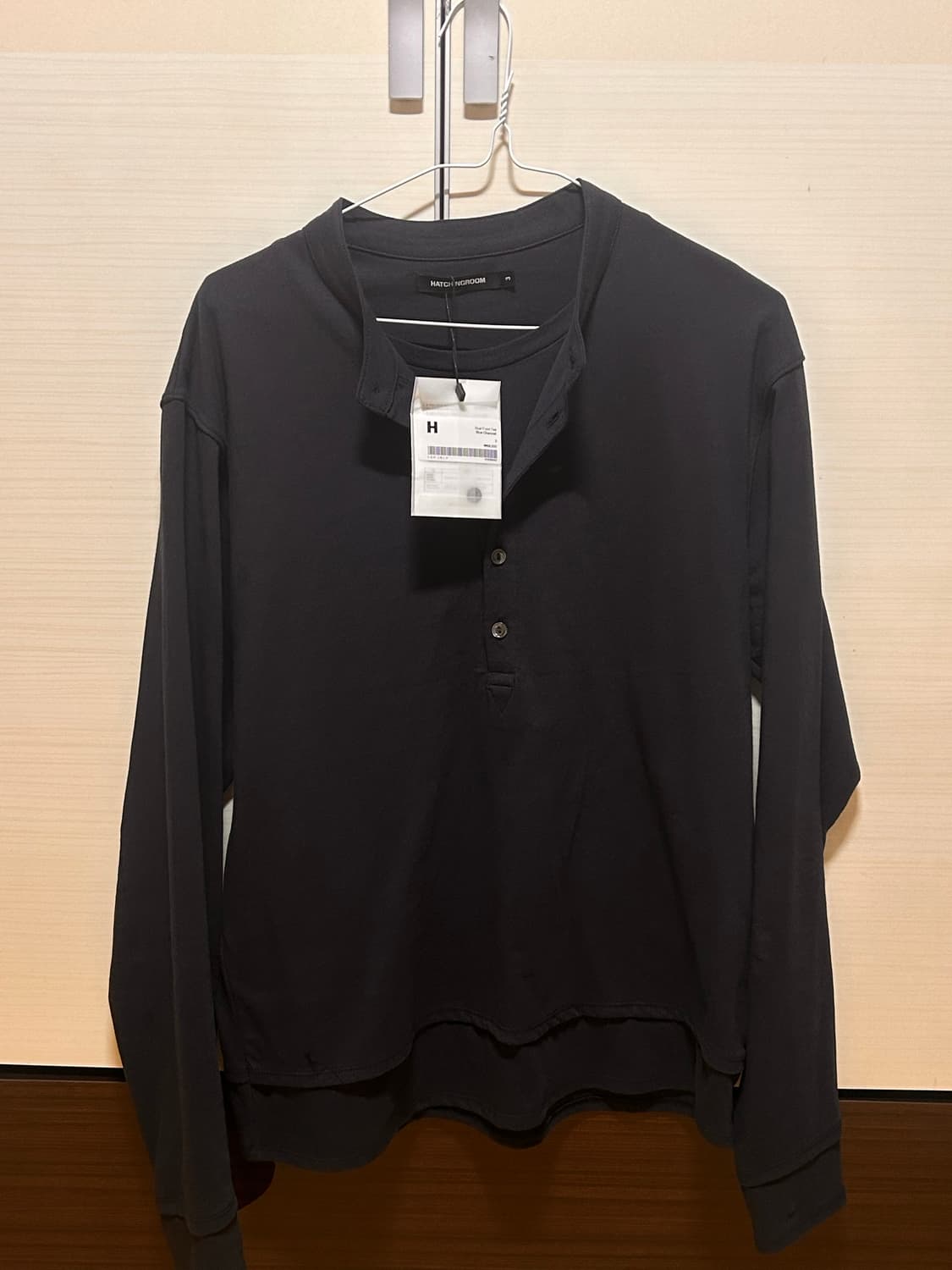 해칭룸 듀얼 프론트 티 dual front tee 블루차콜 3 상품이미지3