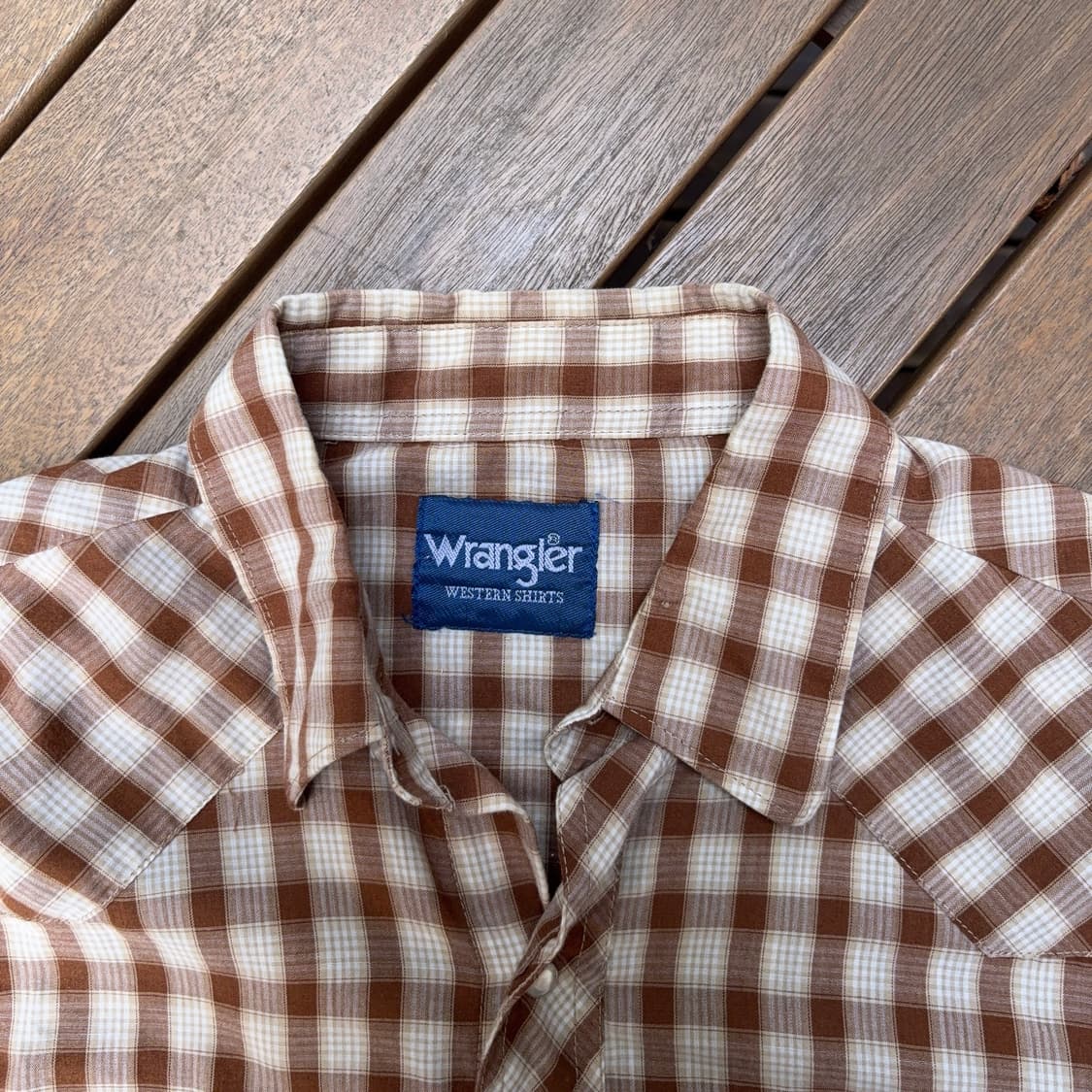 랭글러 Wrangler 브라운 체크 웨스턴 셔츠 상품이미지8