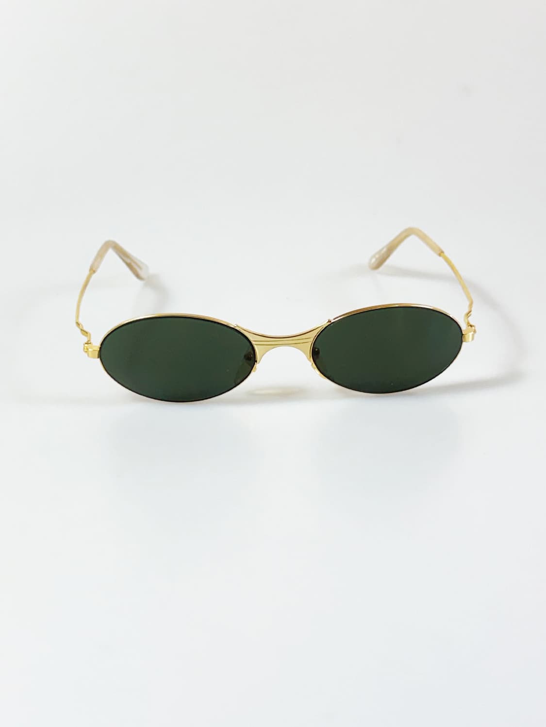 90s 골드 슬림 오벌 프레임 빈티지 선글라스 상품이미지2